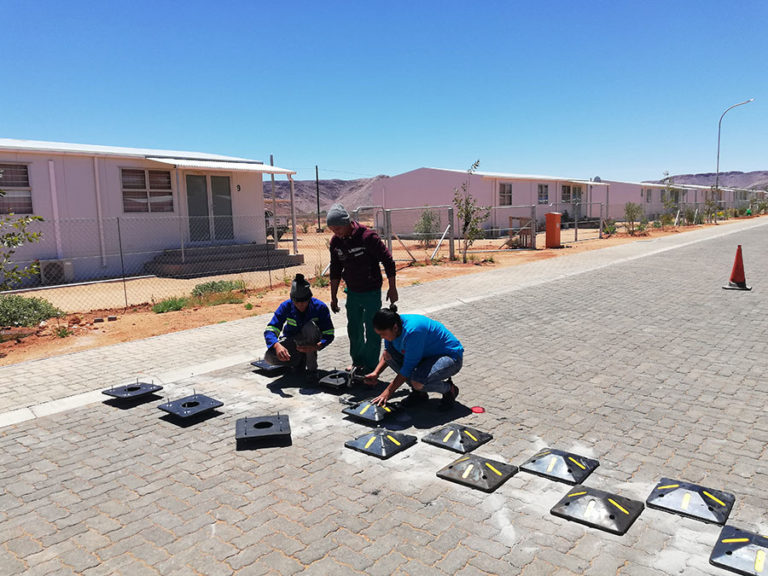 Speed bumps installation for Vedanta BMM | Silo n Sons General Services (PTY) Ltd