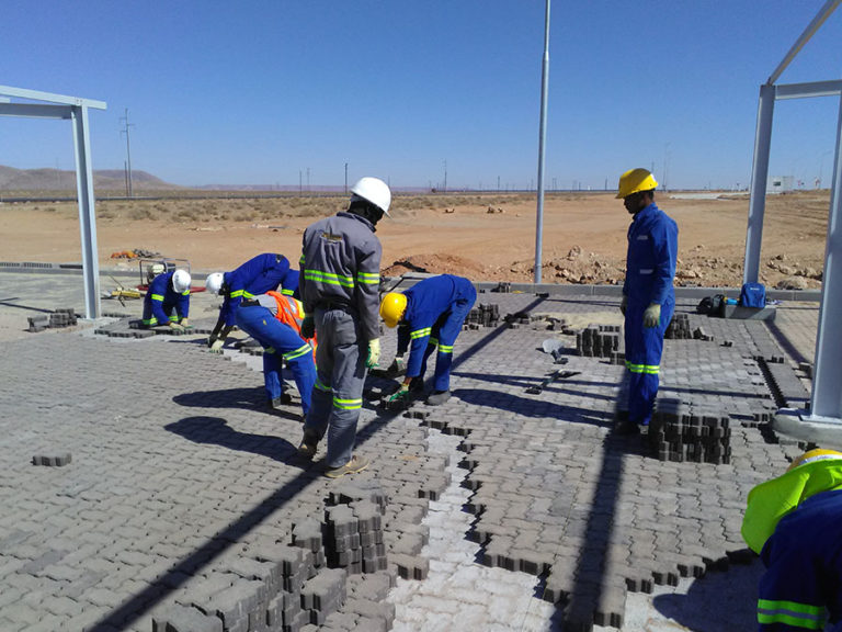 Gamsberg Mine - Installation of paving kerbs and manholes | Silo n Sons (PTY) Ltd